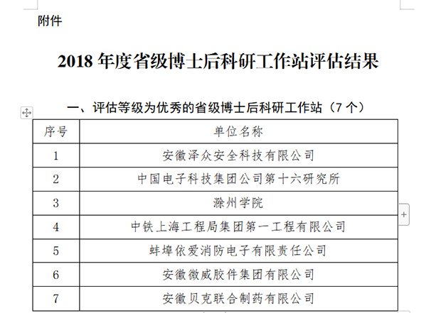 蓝狮娱乐官网手机版科技子公司安徽泽众博士后科研事情站获评优异 蓝狮娱乐官网手机版科技子公司安徽泽众博士后科研事情站获评优异